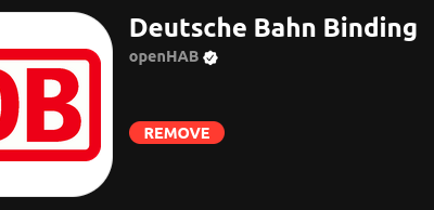 Deutsche Bahn Binding in OpenHAB